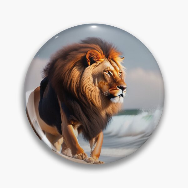 Item preview, The lion is Embracing the ocean at the beach designed and sold by Magical-bear.