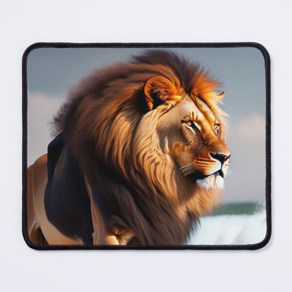 Item preview, The lion is Embracing the ocean at the beach designed and sold by Magical-bear.