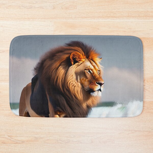 Item preview, The lion is Embracing the ocean at the beach designed and sold by Magical-bear.