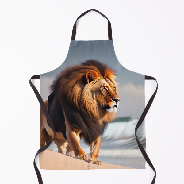 Item preview, The lion is Embracing the ocean at the beach designed and sold by Magical-bear.