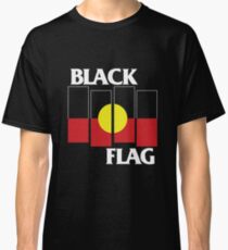 Black Flag Aboriginal Flag Design Classic T-Shirt