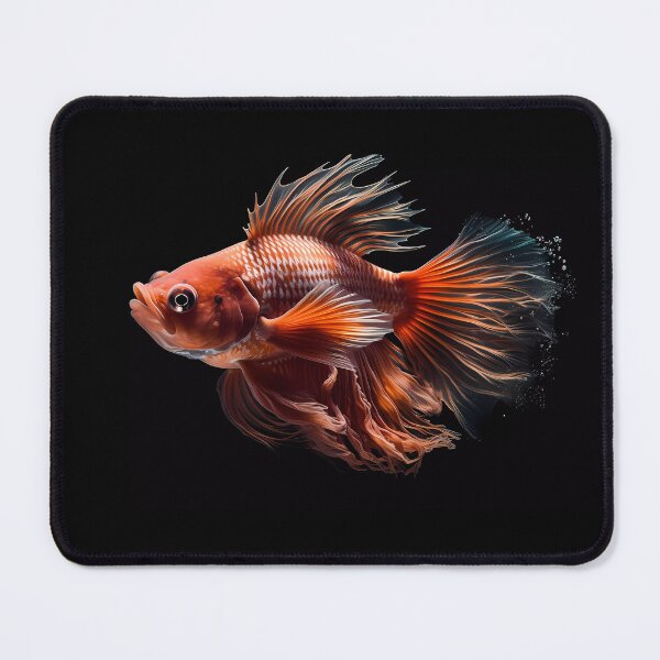 Item preview, Bright Orange Koi Fish: Dancing in the Serene Obscurity of Complete Darkness designed and sold by SingularityGeek.