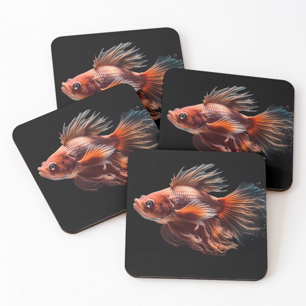 Item preview, Bright Orange Koi Fish: Dancing in the Serene Obscurity of Complete Darkness designed and sold by SingularityGeek.