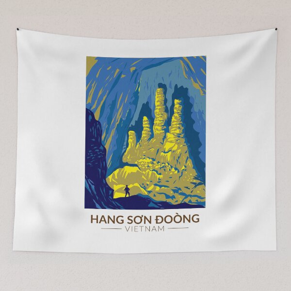 Artikelvorschau, Hang Son Doong Cave Vietnam Reisekunst Vintage entworfen und verkauft von KrisSidDesigns.