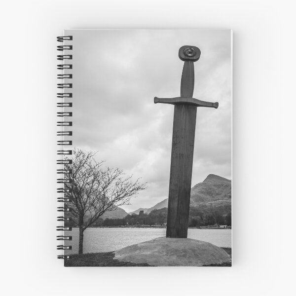 Item preview, The Sword sculpture with Castell Dolbadarn in the background, Llanberis, Snowdonia, North Wales. designed and sold by Rob  Ford.