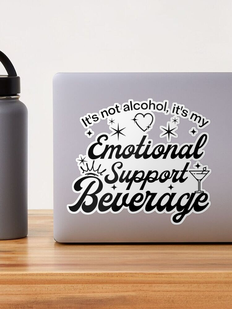 Emotional Support Beverage Joke Beer or Soda Bottle Cooler | Zazzle