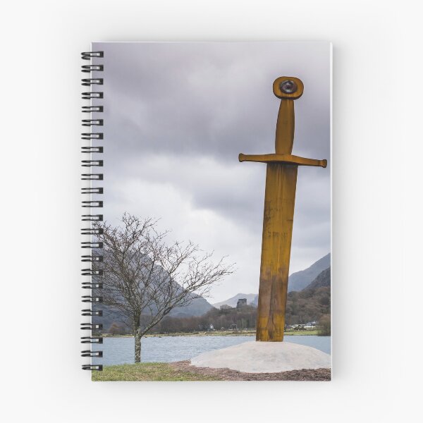 Item preview, The Sword sculpture with Castell Dolbadarn in the background, Llanberis, Snowdonia, North Wales. designed and sold by Rob  Ford.