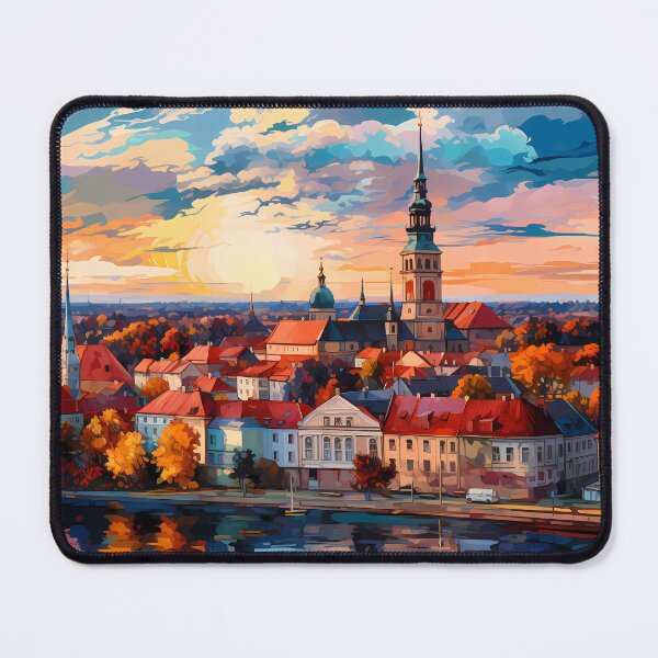 Item preview, Kaunas City in Lithuania Digital Painting designed and sold by DaliusD.