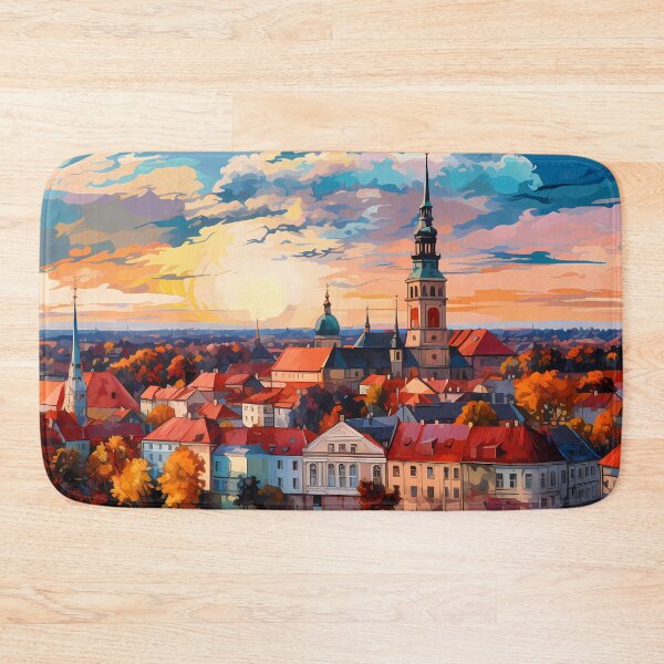 Item preview, Kaunas City in Lithuania Digital Painting designed and sold by DaliusD.