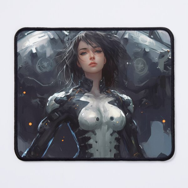 Item preview, Cyber Girl and the Giant Robot: A Dynamic Duo of Technological Power designed and sold by SingularityGeek.