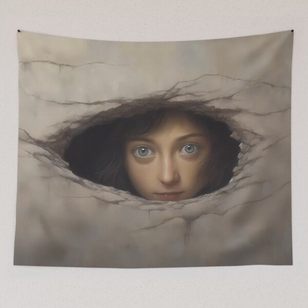 Item preview, Disturbing Gaze: A Young Englishman Trapped in the Cement Wall of a Labyrinth designed and sold by SingularityGeek.
