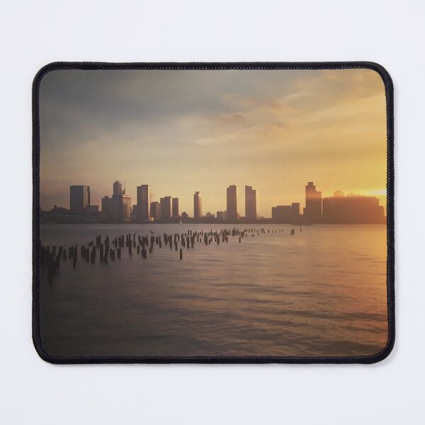 Item preview, New York 0.1 - urban art photo of the Hudson River: a monochrome depiction of New York City designed and sold by Oh Halo Berry.