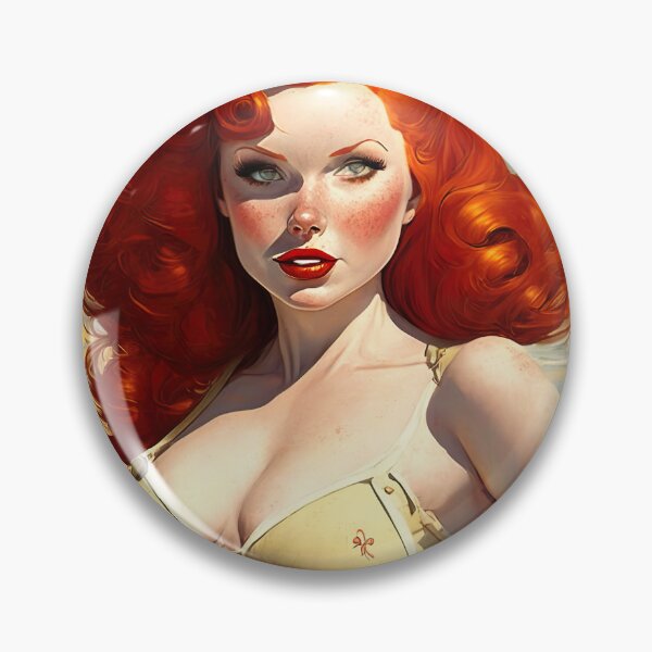 Artikelvorschau, [KI-Kunst] Sexy Sunny Ginger, Pin-Up-Stil entworfen und verkauft von Sissle.