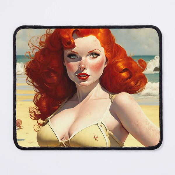 Item preview, [AI Art] Sexy Sunny Ginger, Pin-Up Style designed and sold by Sissle.