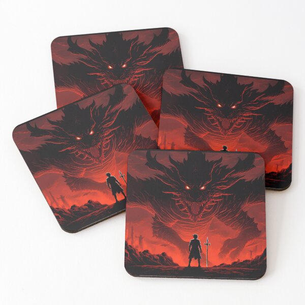 Item preview, Epic Battle: Warrior Versus Guardian Dragon of the Center of the Earth designed and sold by SingularityGeek.