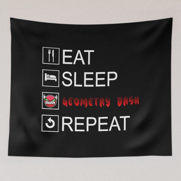 Item preview, Eat Sleep Geometry Dash Repeat Coloured designed and sold by shen-illaz.