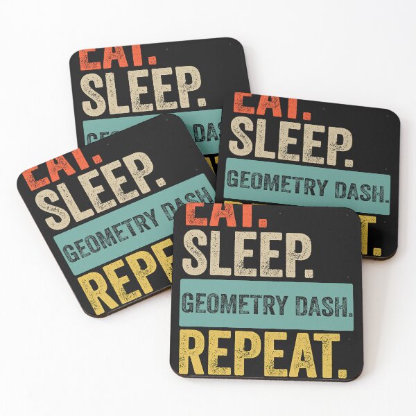 Item preview, Eat sleep geometry dash repeat retro vintage designed and sold by shen-illaz.