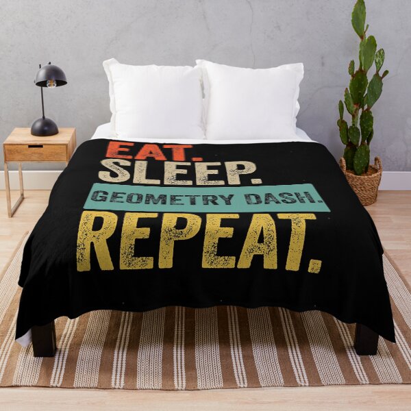 Item preview, Eat sleep geometry dash repeat retro vintage designed and sold by shen-illaz.