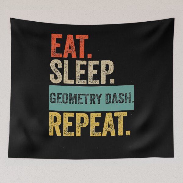 Item preview, Eat sleep geometry dash repeat retro vintage designed and sold by shen-illaz.