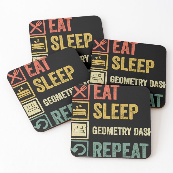 Item preview, Funny eat sleep geometry dash repeat retro vintage designed and sold by shen-illaz.