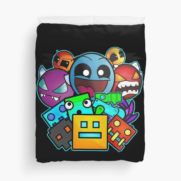 Geometric Dash Duvet Cover