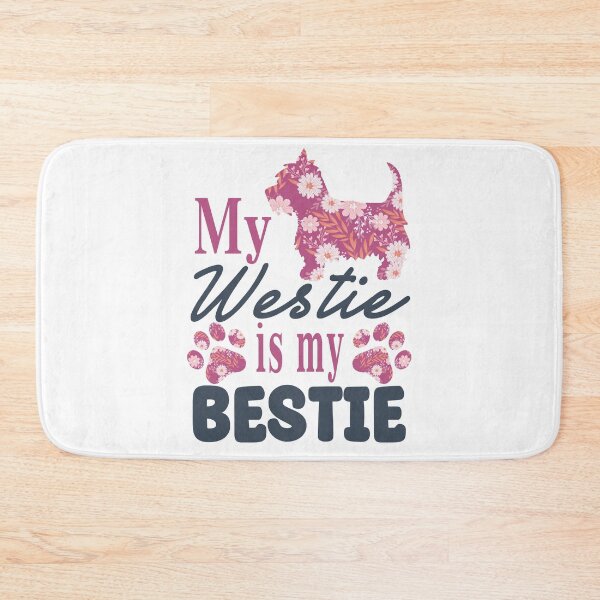 Item preview, My Westie is my Bestie, dog owner gift pink designed and sold by Stitches Designs.