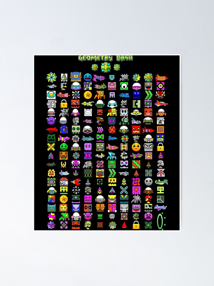 Thumbnail 1 of 3, Poster, Geometry Dash designed and sold by shen-illaz.