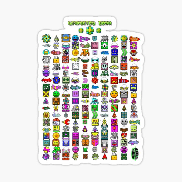 "Geometry Dash " Sticker for Sale by shen-illaz | Redbubble