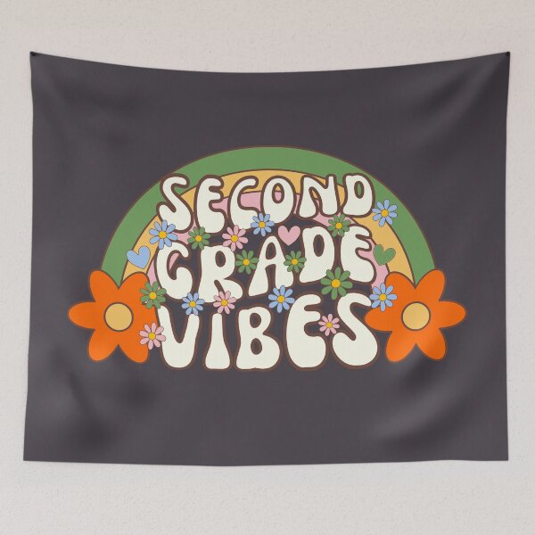 Item preview, Second Grade Vibes Back To School Retro Teacher Kids designed and sold by SunfullyYours.