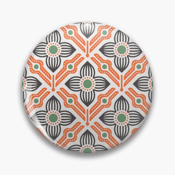 Item preview, KF 0084 H - Vintage Retro Flower 70s Modern Geometric Floral Pattern designed and sold by KhakiFinch.