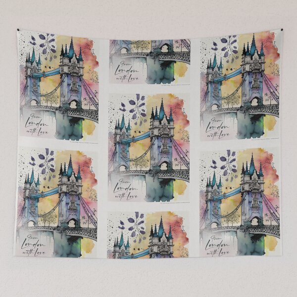 Item preview, London Bridge - Cities and Places - Watercolor Collection designed and sold by monkeybusiness.pt.