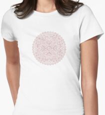 Rose gold marble mandala Women's Fitted T-Shirt