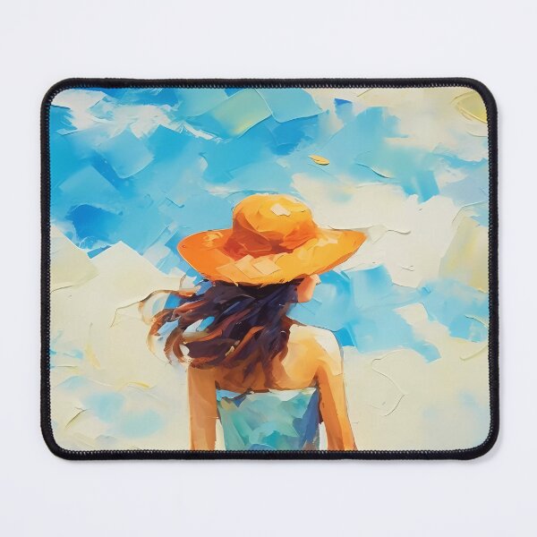 Item preview, Girl with Her Back Turned: In a Meadow with Poppies designed and sold by SingularityGeek.