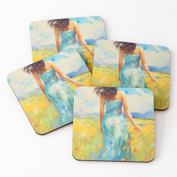 Item preview, Girl with Her Back Turned: In a Meadow with Poppies designed and sold by SingularityGeek.