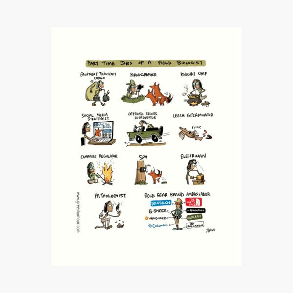 Item preview, Part Time Jobs of a Field Biologist designed and sold by Green Humour.