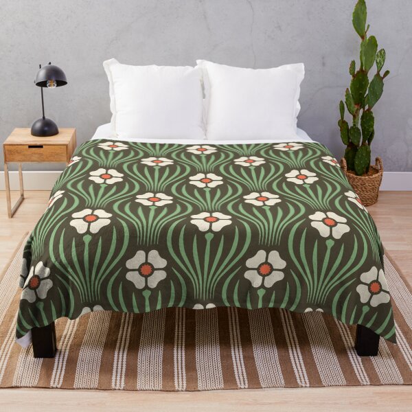 Item preview, KF 0085 D - Vintage Retro Flower 70s Modern Geometric Floral Pattern designed and sold by KhakiFinch.