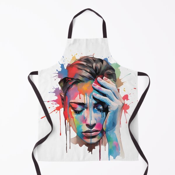 Item preview, Face Palm Sad Female Splash Watercolour Design designed and sold by DaliusD.