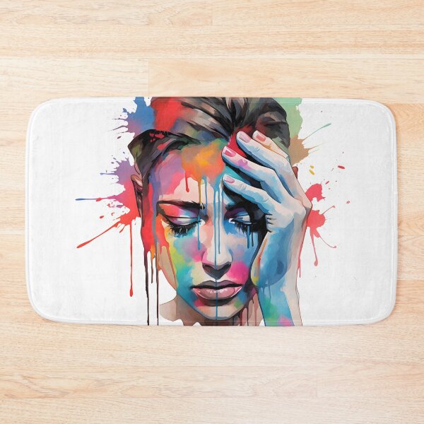 Item preview, Face Palm Sad Female Splash Watercolour Design designed and sold by DaliusD.