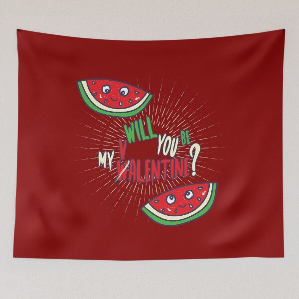 Item preview, Will you be my Valentine T shirt with Watermelons  designed and sold by TotallyBlond.