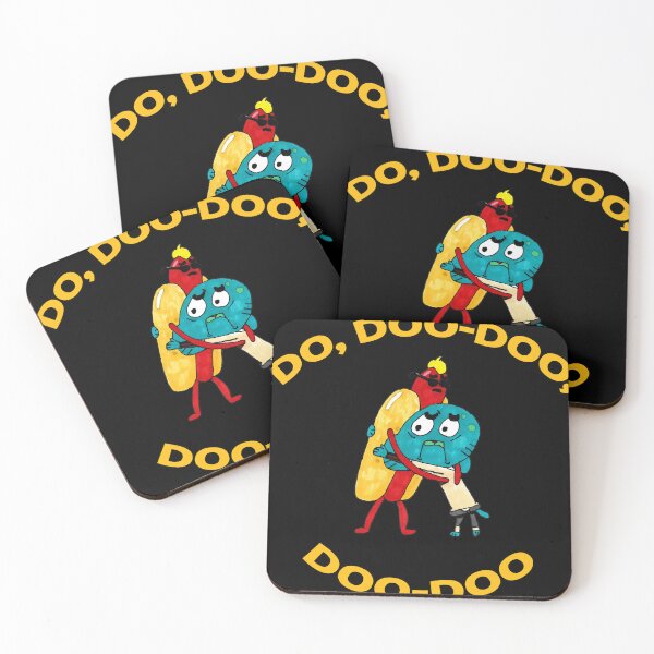 Item preview, Hot Dog Guy and Gumball Awkwardly Hugging designed and sold by thrasher-grisel.