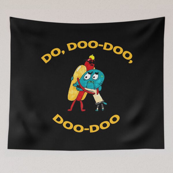 Item preview, Hot Dog Guy and Gumball Awkwardly Hugging designed and sold by thrasher-grisel.