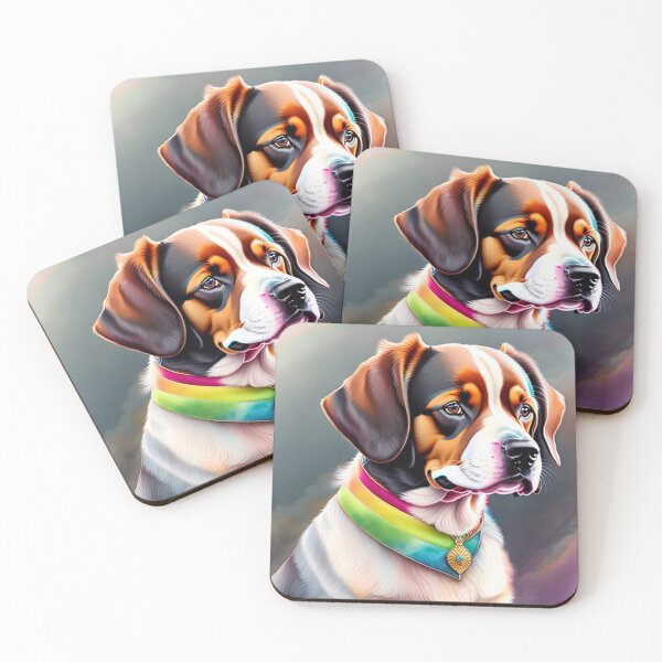 Item preview, Rainbow Watercoloour Dog designed and sold by Magical-bear.