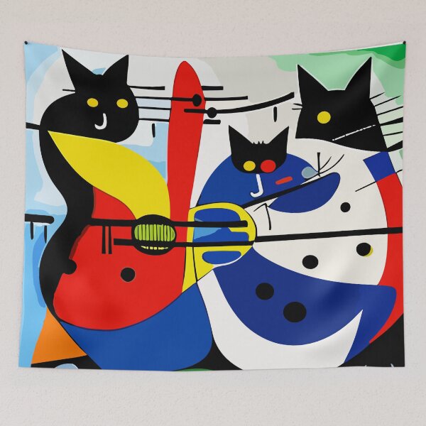 Item preview, Miro's Cats Playing Jazz -Series 02 designed and sold by ArtisticTribute.
