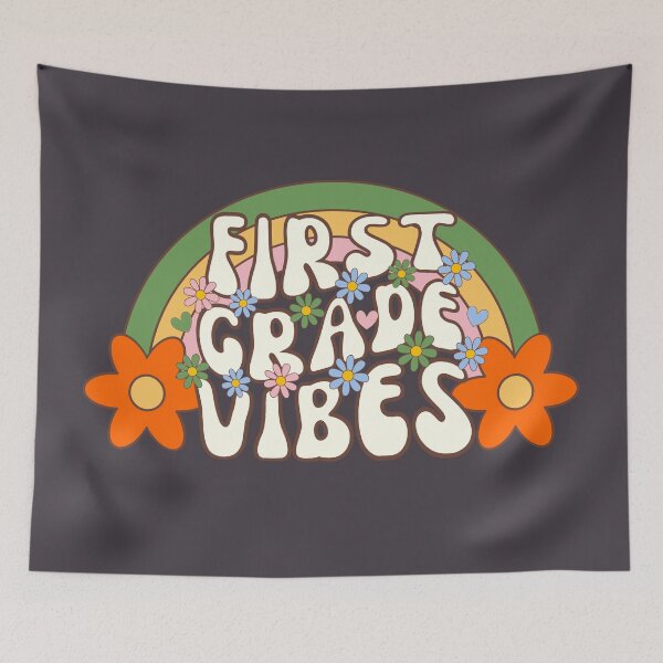 Item preview, First Grade Vibes Back To School Retro Teacher Kids designed and sold by SunfullyYours.