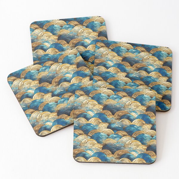 Item preview, Seamless Waves Pattern of Seigaiha Ink Texture Design | Japanese Wave Motif | Ink Texture Background designed and sold by lipe1984.