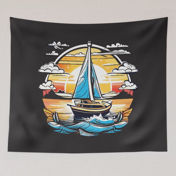 Item preview, boating in summer vintage designed and sold by shaderepublic.