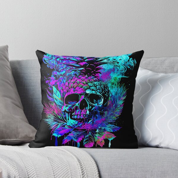 Item preview, Trippy Vapor Clouds Pineapple Skull Tropical designed and sold by MindWave THC.