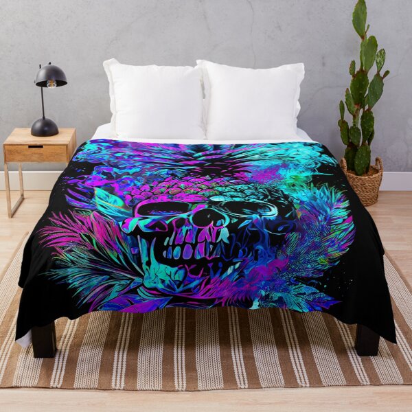 Item preview, Trippy Vapor Clouds Pineapple Skull Tropical designed and sold by MindWave THC.