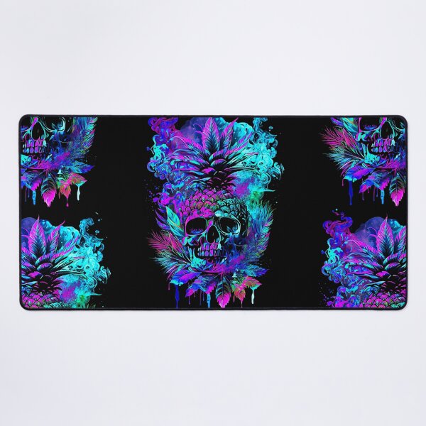 Item preview, Trippy Vapor Clouds Pineapple Skull Tropical designed and sold by MindWave THC.