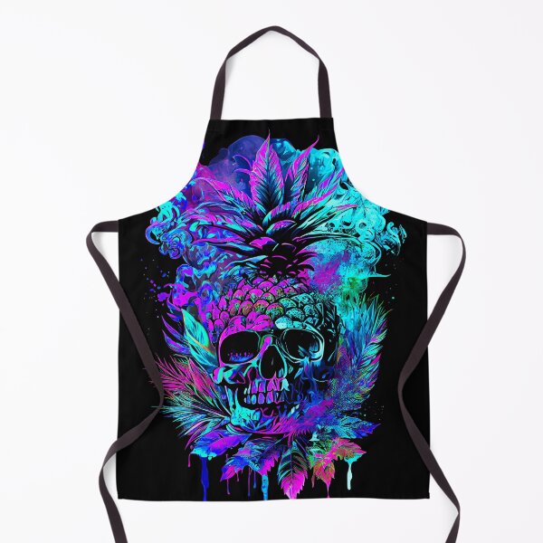Item preview, Trippy Vapor Clouds Pineapple Skull Tropical designed and sold by MindWave THC.